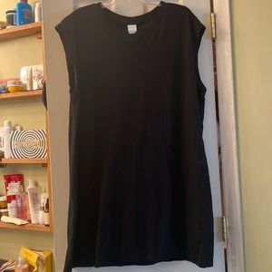 Black straight tank dress